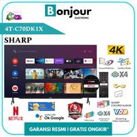 Gambar LED TV Sharp 70 Inch 70DK1X 4T-C70DK1X 4K Android TV 70" Sharp 70DK dari Bonjour Electronic Official Kota Depok 1 Tokopedia