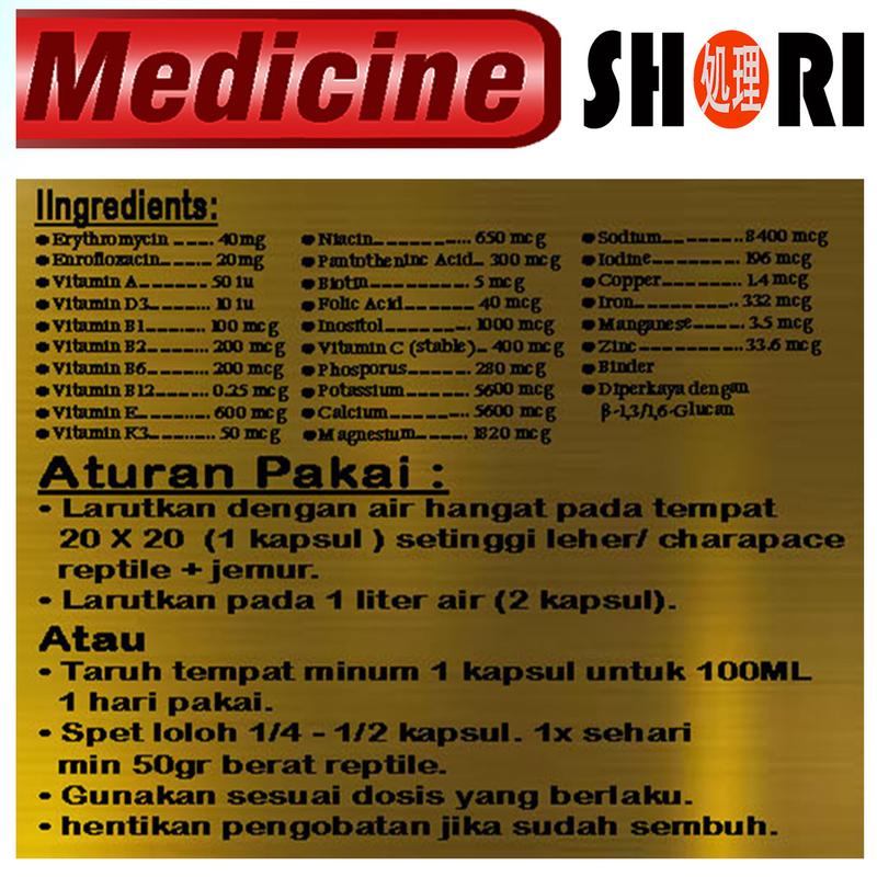 SHORI MEDICINE OBAT SUPLEMEN MULTIVITAMIN REPTILE BD ULAR KURA TORTO 2