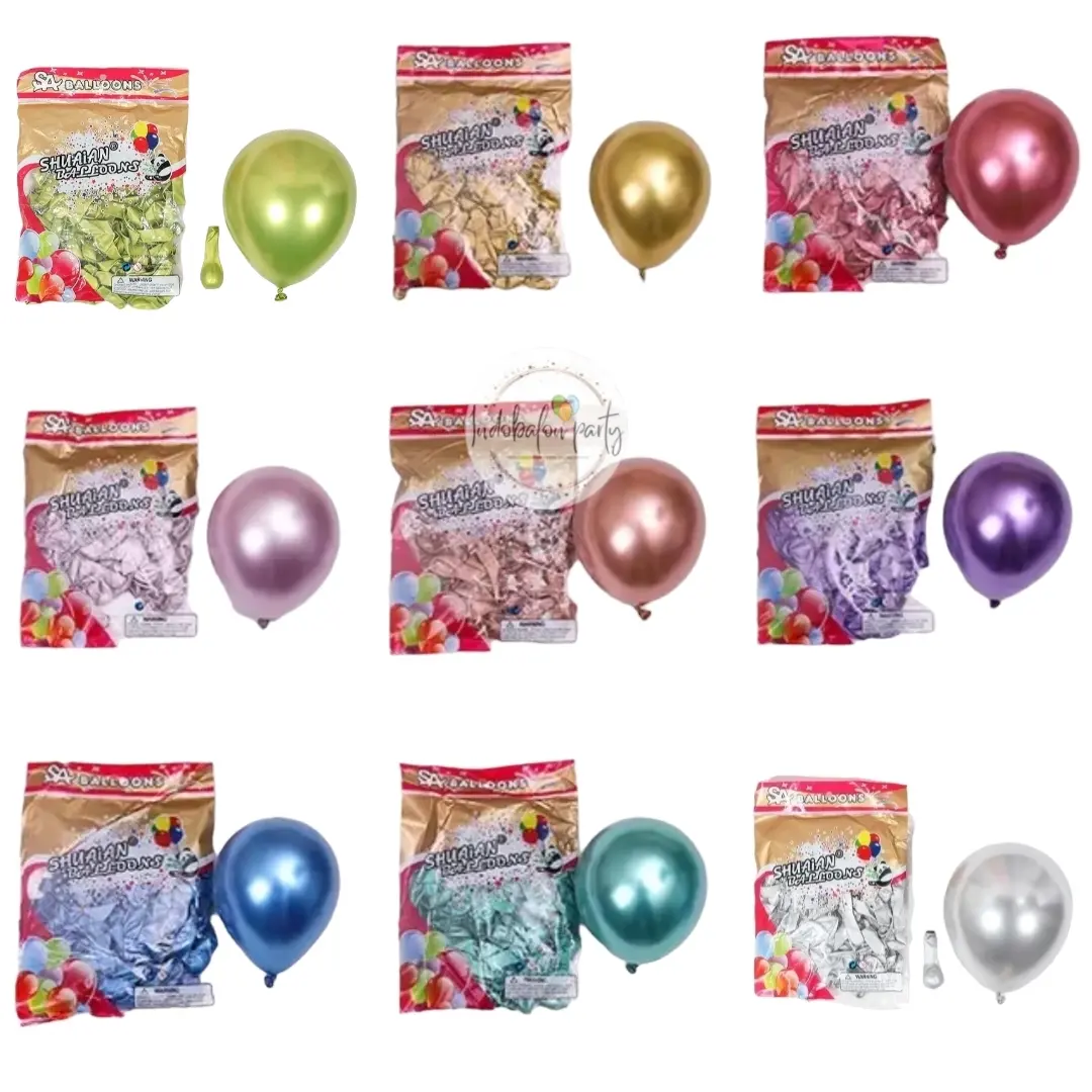 balon latex chrome / balon metalik chrome 5inch