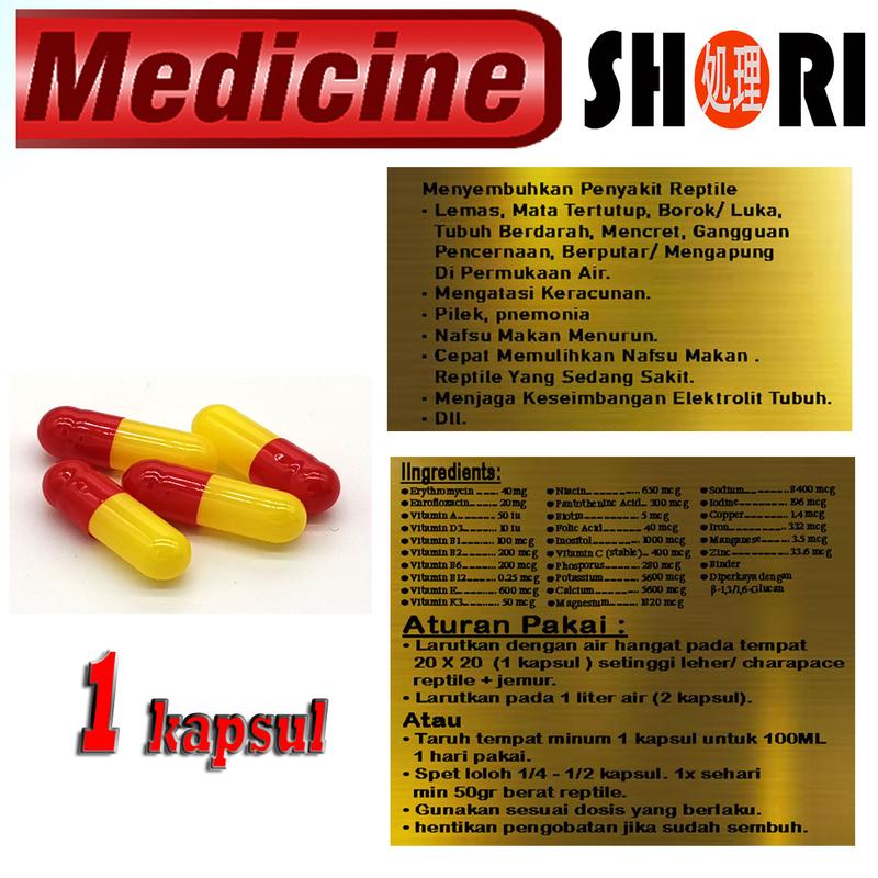 SHORI MEDICINE OBAT SUPLEMEN MULTIVITAMIN REPTILE BD ULAR KURA TORTO 3