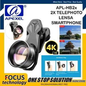 APEXEL Lensa Kamera Smartphone Clip 2X Telephoto Lens - APL-HB2X - Hit