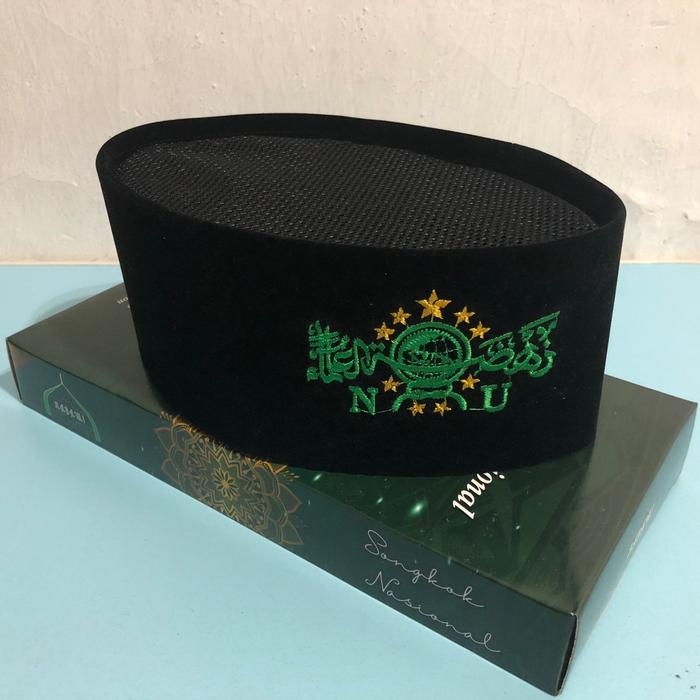 Gambar PECI NU BORDIR KOMPUTER FULL AC Songkok Kopiah Muslim Dewasa Hitam dari Peci Nabawi Kab. Banyumas Tokopedia