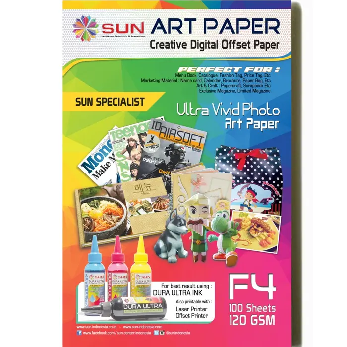 Gambar SUN ART PAPER 210 GSM F4 (50 Lembar) - 100 gsm F4 dari Sun Indonesia Kota Surabaya 5 Tokopedia