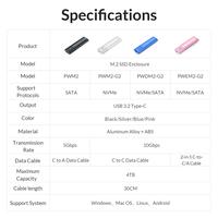 Gambar ORICO PWM2 G2 Enclosure SSD Eksternal M.2 NVME USB 3.2 Type C - Resmi dari JNC KOMPUTER Kota Administrasi Jakarta Pusat 5 Tokopedia