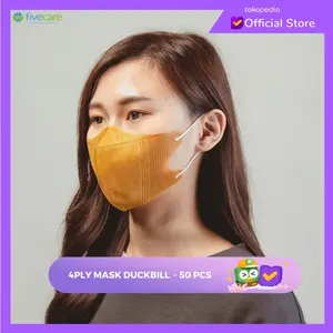 Masker Fivecare Duckbill 4ply Filter isi 50 pcs - Masker Duckbill