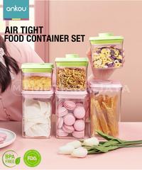 Gambar ANKOU Toples Snack Cereal Kontainer Kotak Makanan Storage Jar Food SET - 3 PCS dari TB.Mutiara Jaya Kota Administrasi Jakarta Utara 1 Tokopedia