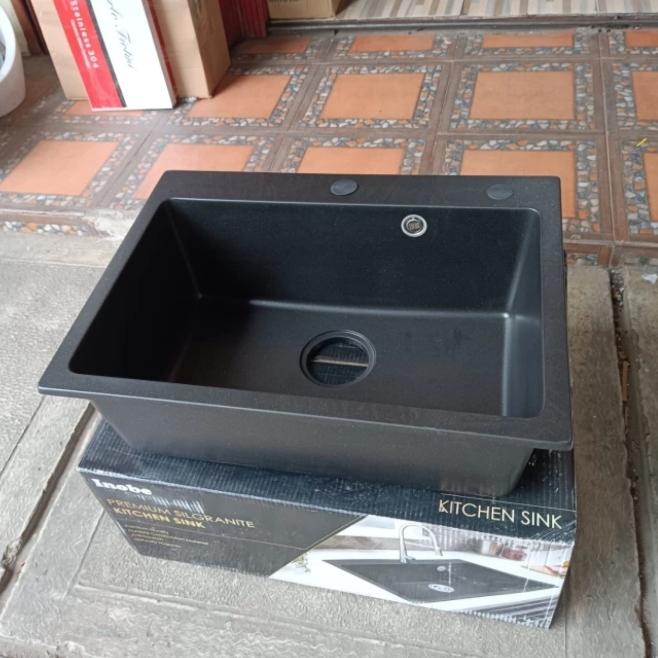 PAKET LENGKAP KITCHEN SINK SILL GRANIT INOBE 6045 BLACK 2