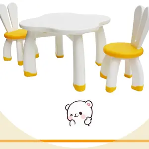 meja bermain belajar satu set / meja kursi untuk balita TK