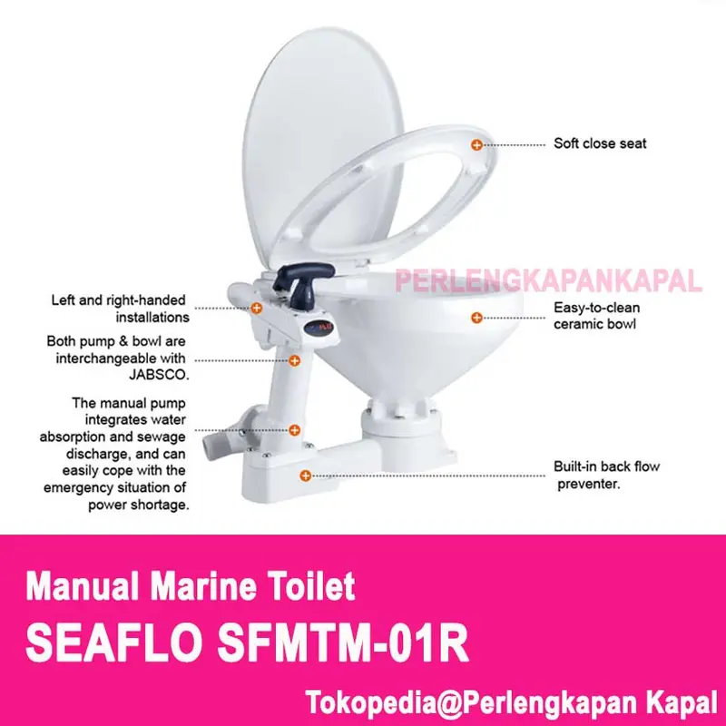 Seaflo Marine Toilet Manual Regular / Toilet Kapal/ Closet Kapal 2
