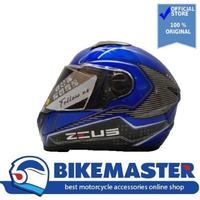 Gambar Helm Zeus ZS-811C Yamaha Blue Al17 Black FullFace Visor Flat New!! - M dari Bike Master Kota Bandung 1 Tokopedia