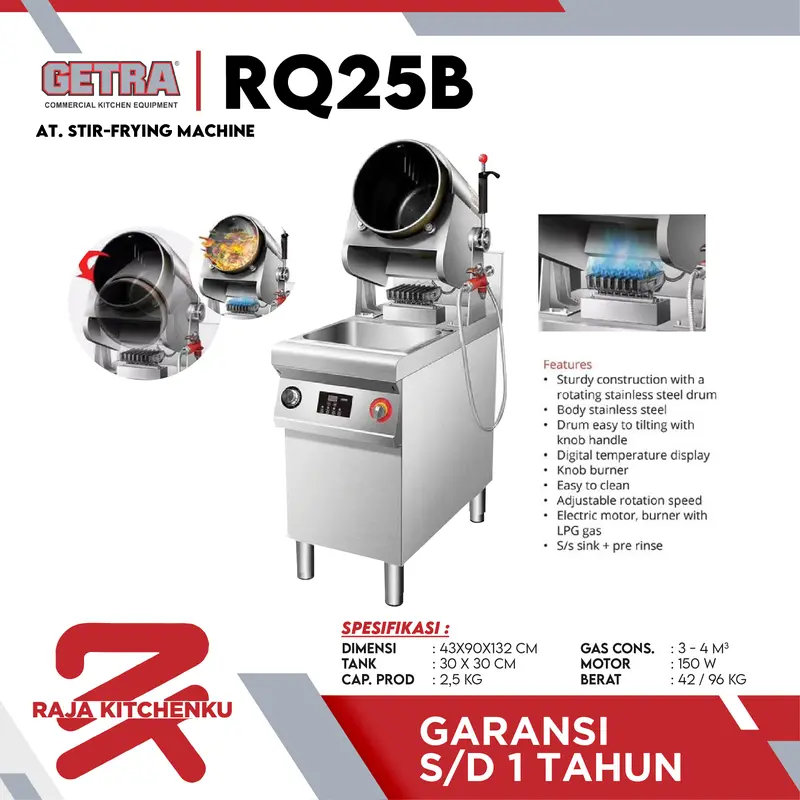 GETRA Auto Stir Frying Machine RQ25B / RQB-25B / RQB 25B 0