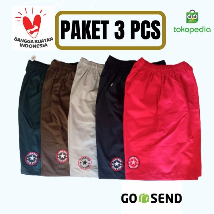 Paket 5pcs Celana pendek Jumbo Pria Wanita Santai Sogo katun 0