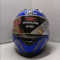 Gambar Helm Zeus ZS-811C Yamaha Blue Al17 Black FullFace Visor Flat New!! - M dari Bike Master Kota Bandung 3 Tokopedia