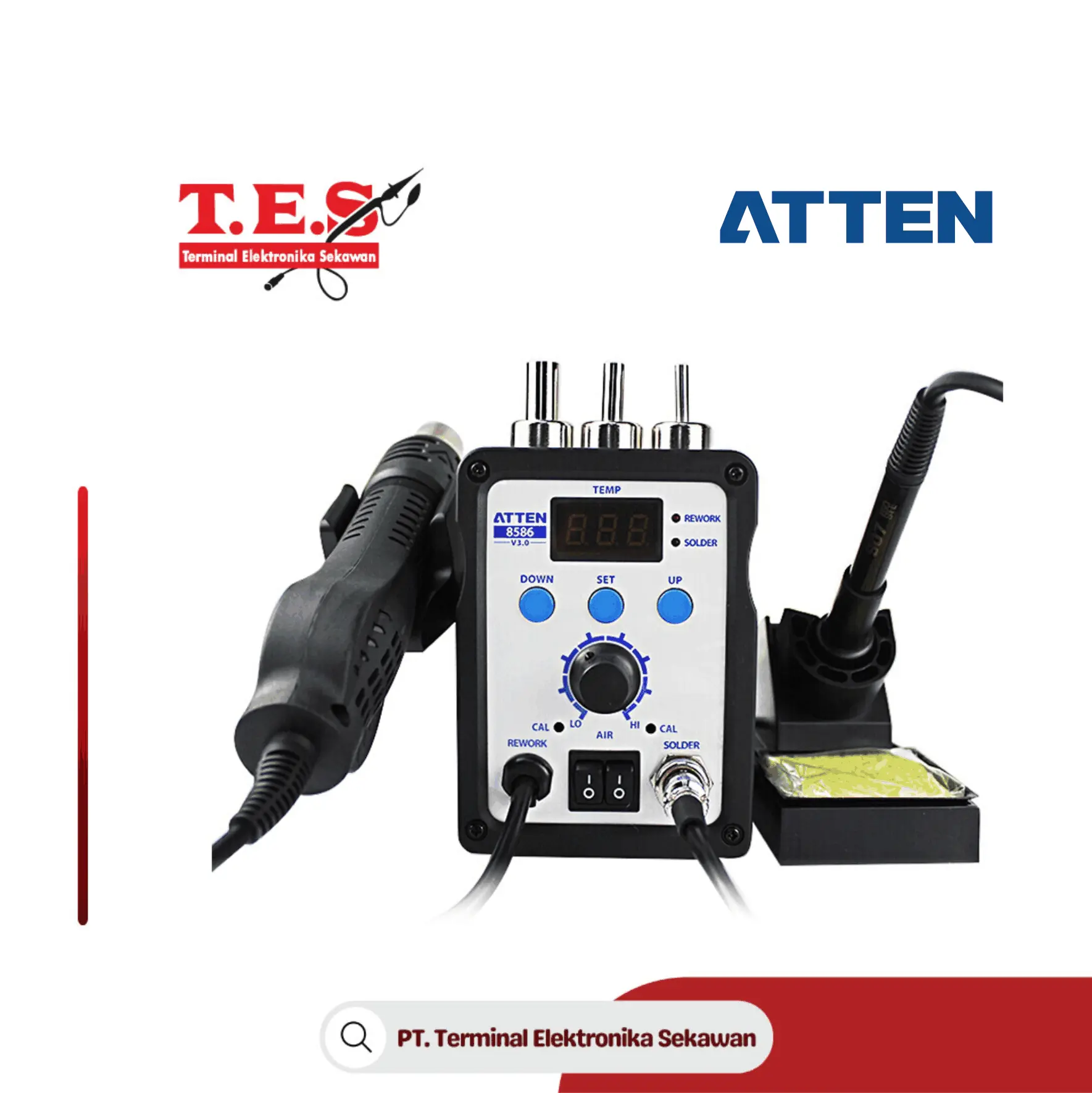 ATTEN AT8586 Economic 2 in 1 Hot Air & Rework Station
