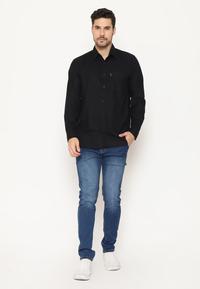 Gambar HEMMEH Kemeja Flanel Polos Hitam Kemeja Flanel Pria Polos Hitam Kemeja Flanel Lengan Panjang Hitam Polos - S dari HEMMEH.ID Kota Bandung 4 Tokopedia
