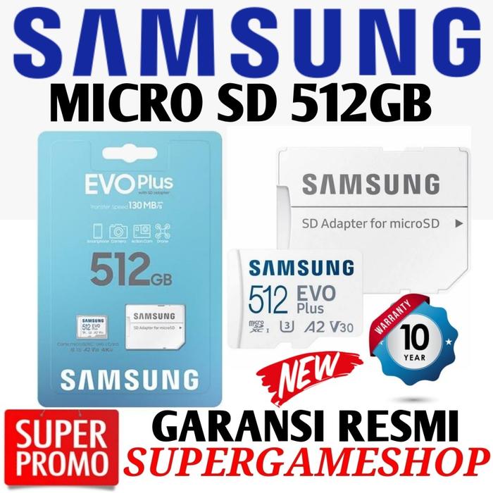 Gambar Memory Card Micro SD 512GB - Micro SD 512GB Patriot V30 Micro SD 512GB - SAMSUNG EVO dari Super-Gameshop.id Kota Administrasi Jakarta Pusat Tokopedia