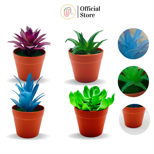 Tanaman Hias Mini Kaktus Sukulen Plastik Artificial Dekorasi Ruangan -  Varian D