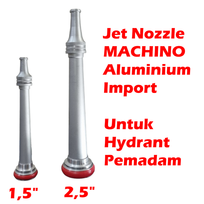 Gambar Jet Nozzle Hydrant Aluminium Alloy – Machino Straight Nozzle / Kepala Semprotan Selang Pemadam - 1.5 inch  dari gudangsafetycom Kota Administrasi Jakarta Barat Tokopedia