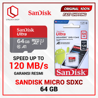 Gambar Micro SD SanDisk 64GB A1 Ultra MicroSDHC Class 10 100MB/s - Resmi - 64 gb dari Oriloka Shop Kota Administrasi Jakarta Utara 1 Tokopedia