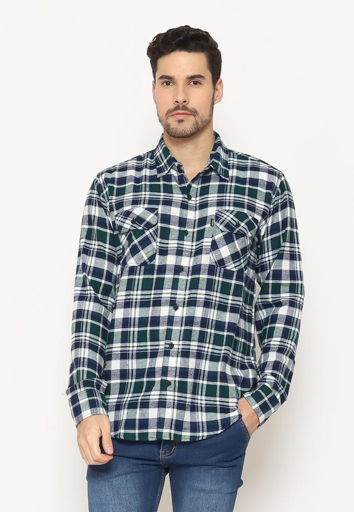 Gambar kemeja Flannel Light Green Hemmeh - S dari HEMMEH.ID Kota Bandung Tokopedia