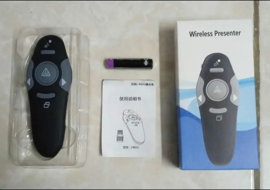 Wireless Presenter Laser Pointer Presentasi Remote Control 2,4 GHz