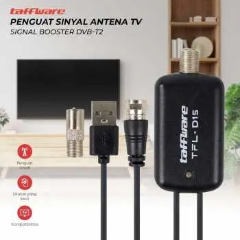 TAFFWARE Penguat Sinyal Antena TV Amplifier Booster DVB-T2 - TFL-D15