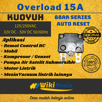 Gambar Thermal Overload Auto Reset 15A Kuoyuh 88AR Circuit Breaker Protector dari Overload Wikimesin Kab. Tangerang 2 Tokopedia