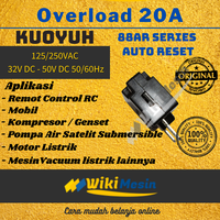 Gambar Thermal Overload Auto Reset 20A Kuoyuh 88AR Circuit Breaker Protector dari Overload Wikimesin Kab. Tangerang 3 Tokopedia