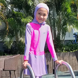 Baju Renang Muslim Anak Pink Blue by Medina Sportswear for Kids