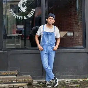 BAJU OVERALL JUMPER JUMPSUIT KODOK MONTIR MARIO BROS JEANS DENIM TEBAL