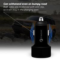 Gambar Finchy Car Charger 2 Port Usb Fast Charging 36W QC3.0 Colokan Mobil - Black dari Finchy Indonesia Kab. Tangerang 3 Tokopedia