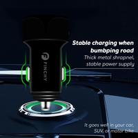 Gambar Finchy Car Charger 2 Port Usb Fast Charging 36W QC3.0 Colokan Mobil - Black dari Finchy Indonesia Kab. Tangerang 4 Tokopedia