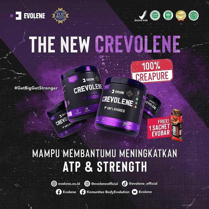 Gambar Creatine Evolene Crevolene 330gram Kreatin Bubuk Creatin dari Promo Gojek Suplemen Kota Administrasi Jakarta Barat Tokopedia