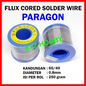 Timah Paragon 0.8 mm 250 gram Original Tinol Solder Paragon 250g Rol Besar Suku Cadang Peralatan