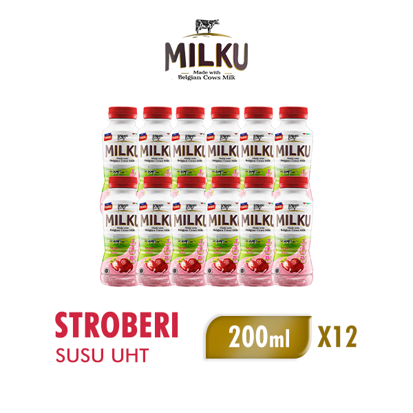 Gambar Milku Susu UHT Rasa Strawberry 200ml x 12 pcs dari Wings Indonesia Kab. Bekasi Tokopedia