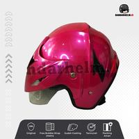 Gambar Helm Ukuran Besar XL XXL 05 Polos Pink Glossy dari BANDARHELM Kota Bandung 2 Tokopedia