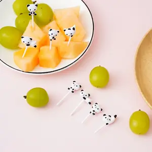 8pcs Panda Bento Food Pick / Tusuk Garpu 3D Makanan Bekal Anak Sekolah
