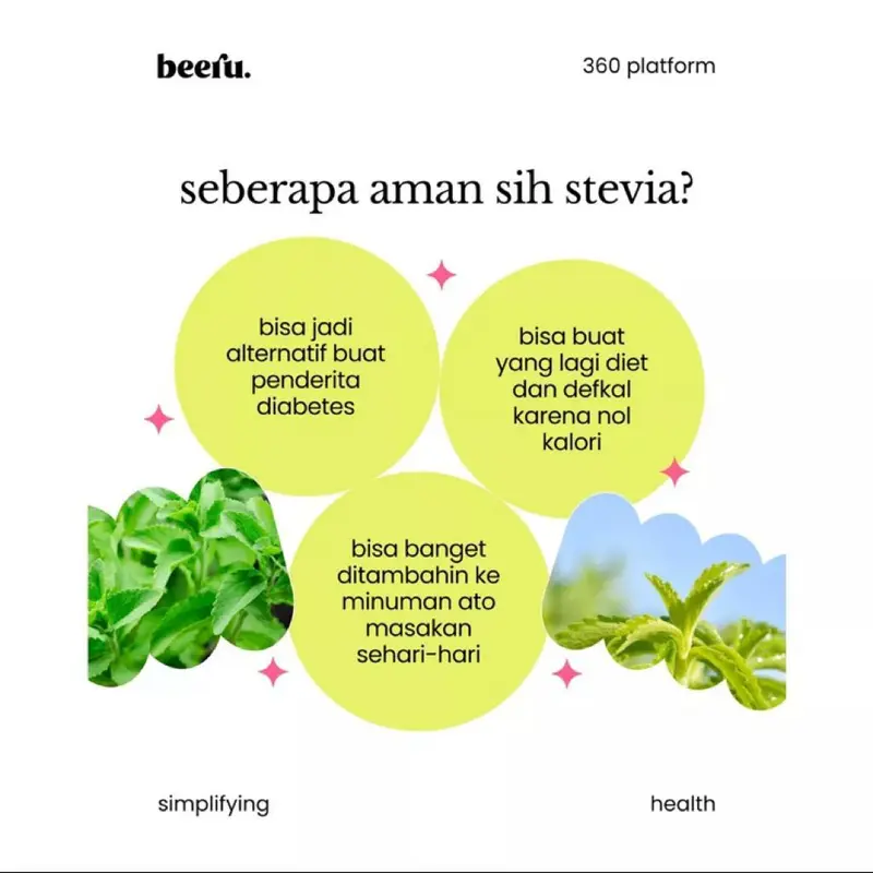 Beeru stevia sweetener 5ml 15ml - gula stevia tetes - pemanis alami pengganti gula 0 kalori 2