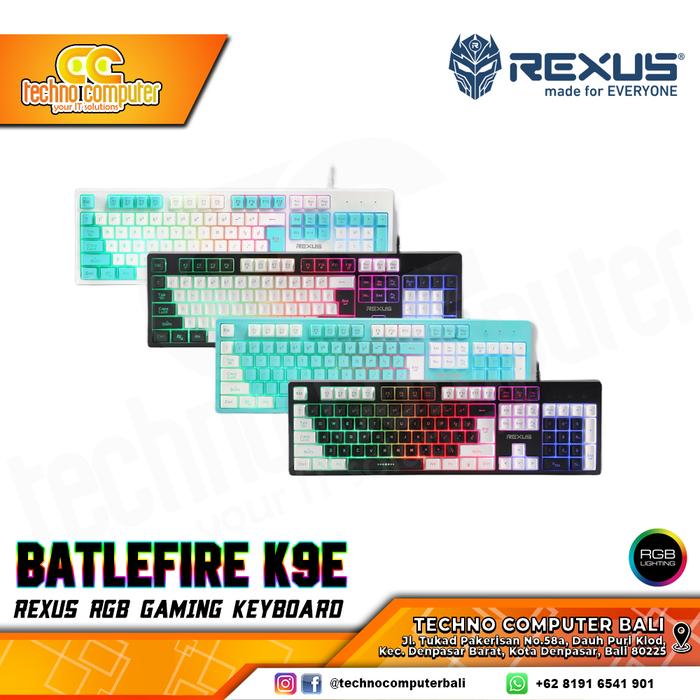 Gambar REXUS BATTLEFIRE K9E RGB - Gaming Keyboard dari Techno Computer Bali Kota Denpasar Tokopedia