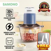 Gambar SAMONO Chopper Makanan 350 watt 4 Pisau Mangkok Kaca Food Grade SW069S - Chopper dari samonomart.id Kab. Tangerang 1 Tokopedia