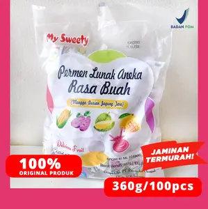 PERMEN SUSU LUNAK ANEKA RASA BUAH 100PCS/360G MYSWEETY