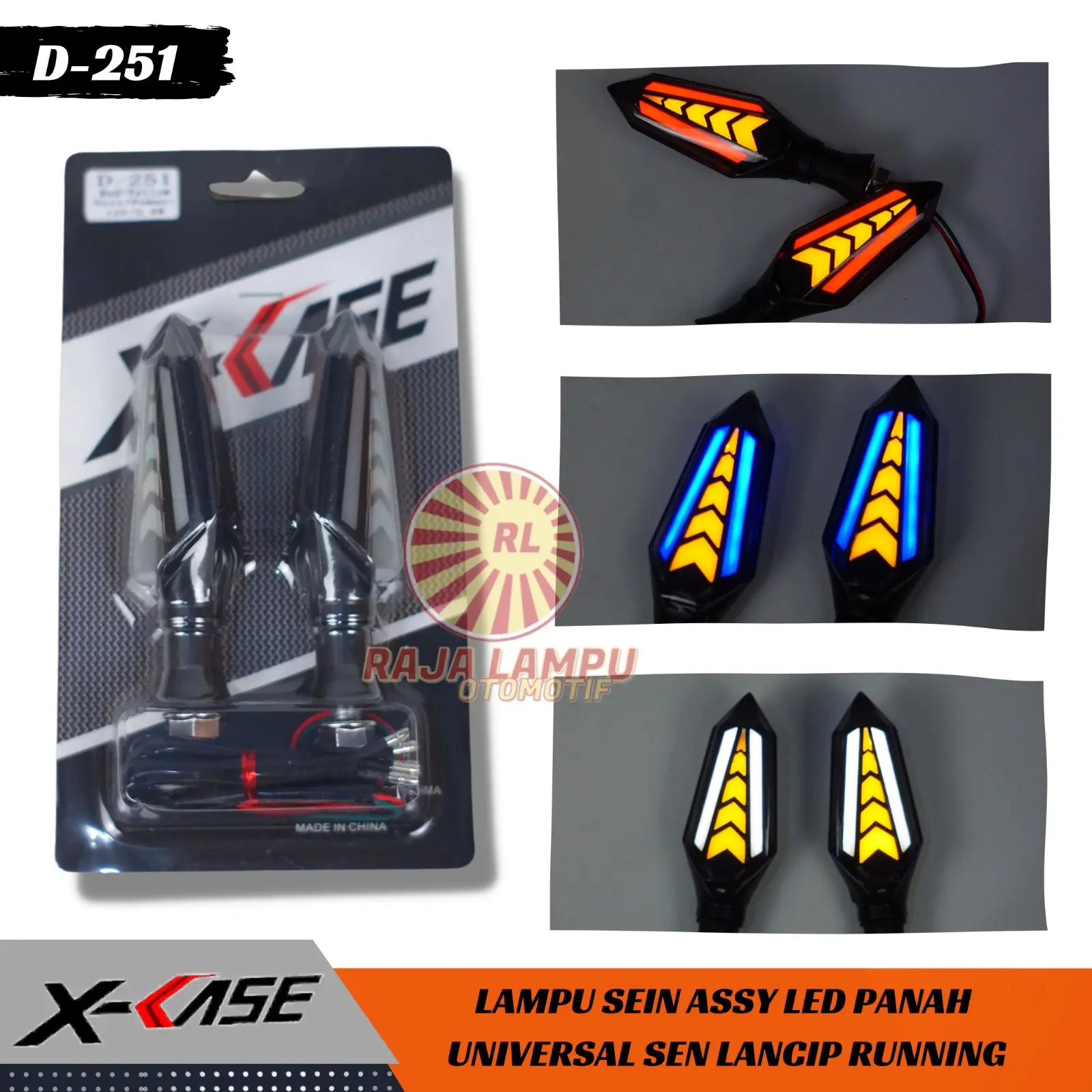 Sen Ninja Motor Led Running Depan Belakang 2 Sisi Vixion Universal