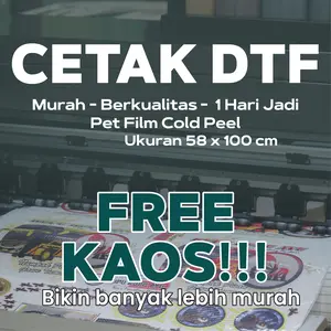 Print Sablon DTF/ Cetak Print Sablon DTF Custom Per meter