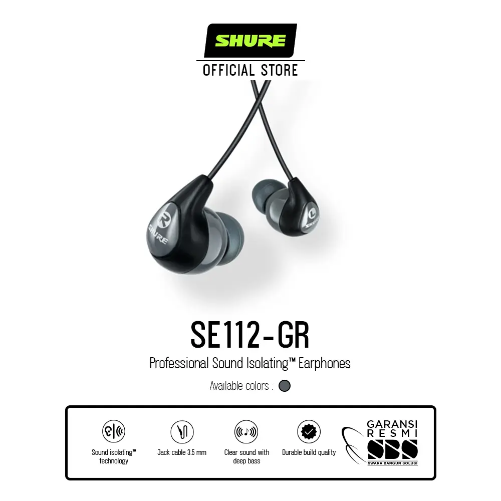 Shure Professional Sound Isolating Earphones SE112
