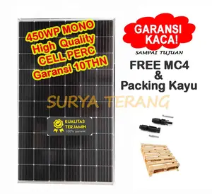 Solar Panel Surya 450wp Mono Solar Cell 450wp Mono Free Packing Kayu