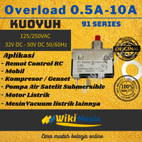 Gambar Overload 0.5A - 10A Kuoyuh 91 Series Circuit Breaker Relay - 2.5A dari Overload Wikimesin Kab. Tangerang 1 Tokopedia