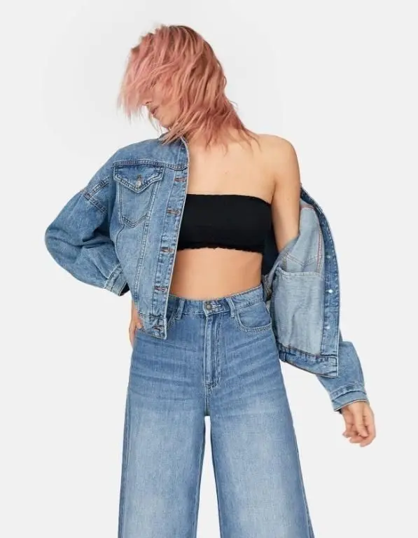 STR*DIVARIUS Plain ruched bandeau top