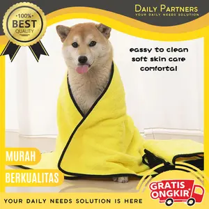 Pet Bath Thick Microfiber Towel / Handuk Mandi Hewan Halus Lembut