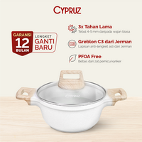 Gambar Cypruz Casserole Pan Stock Pot Panci Anti Lengket White Granit Diecast dari Cypruz Kitchenware Kota Administrasi Jakarta Utara 1 Tokopedia
