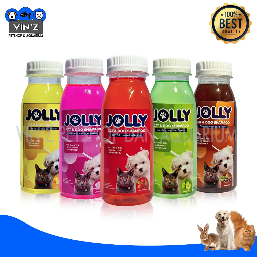 Jolly Shampo Hewan Anti Kutu Rontok Jamur Kucing Anjing Murah 100ml